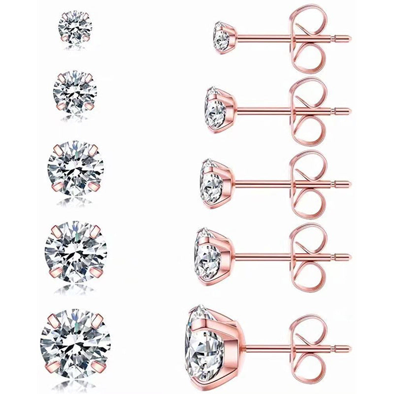 Plating Thin Needle Integrated Pin Auricular Earrings