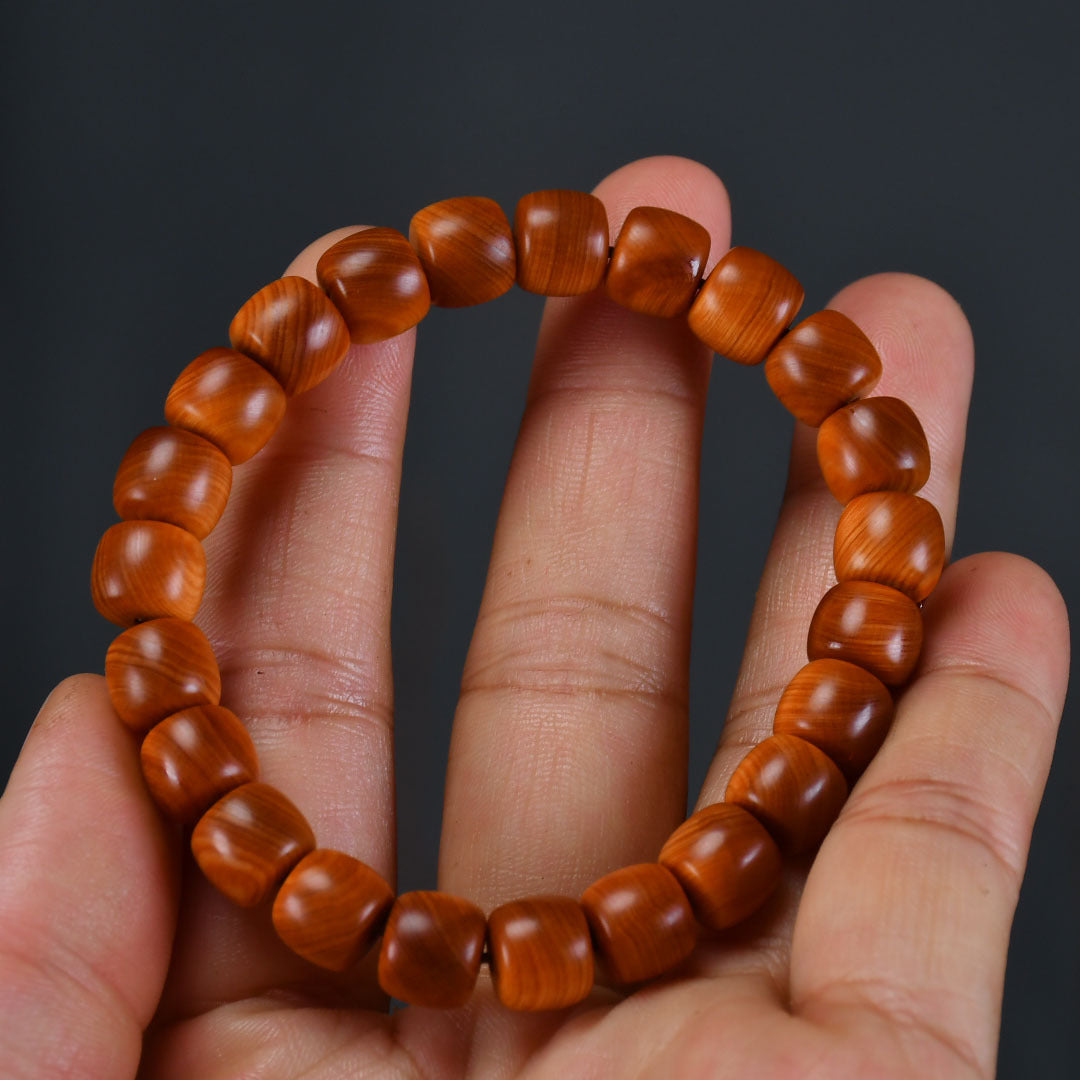 Thuja Round Beads Handmade Wooden Cultural Artifact Bracelet