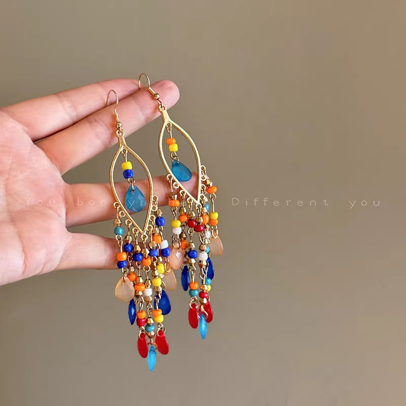 Women's Style Exaggerated Ear Hook Ethnic Retro Earrings