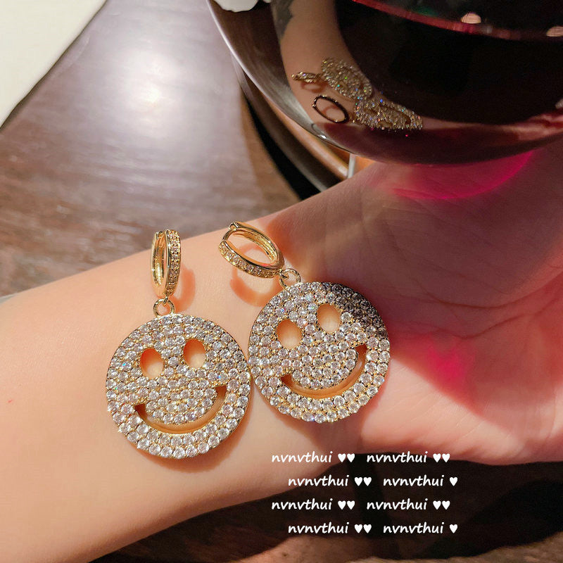 Ancient Babylonian Bear Gem Star River Bright Gold-plated Smiley Face Rings