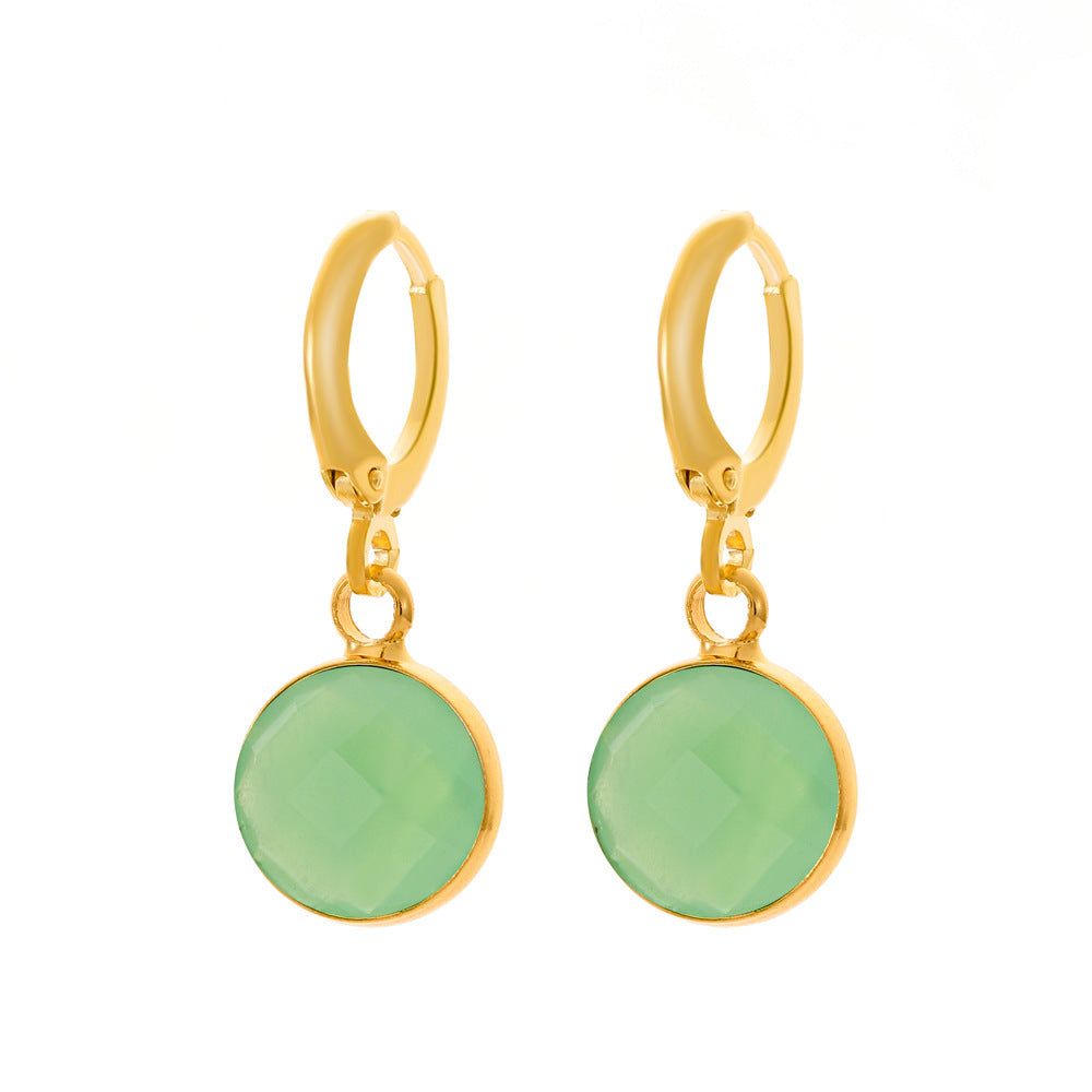 Women's Colorful Oil Shaped Fashion Temperamental Minority Design Geometric Earrings