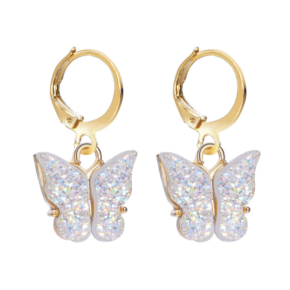 Butterfly Suit Pairs Creative Simple Acrylic Earrings