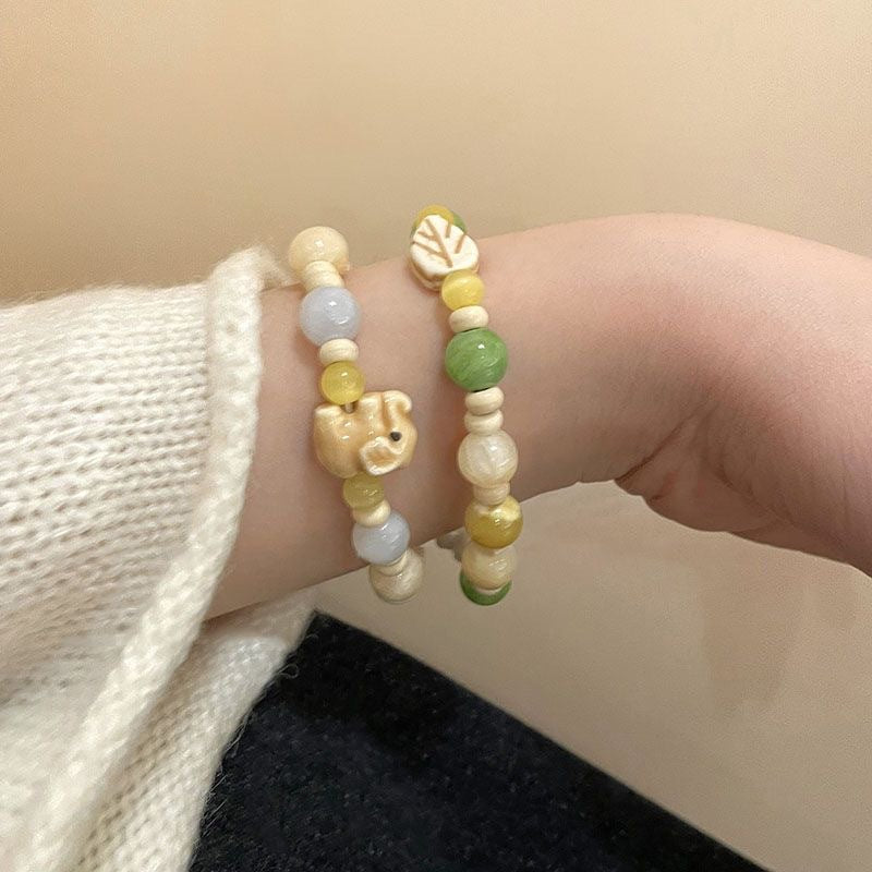 Women's Macaron Color Ceramic Beaded Niche Girlfriends Dopamine Bracelets