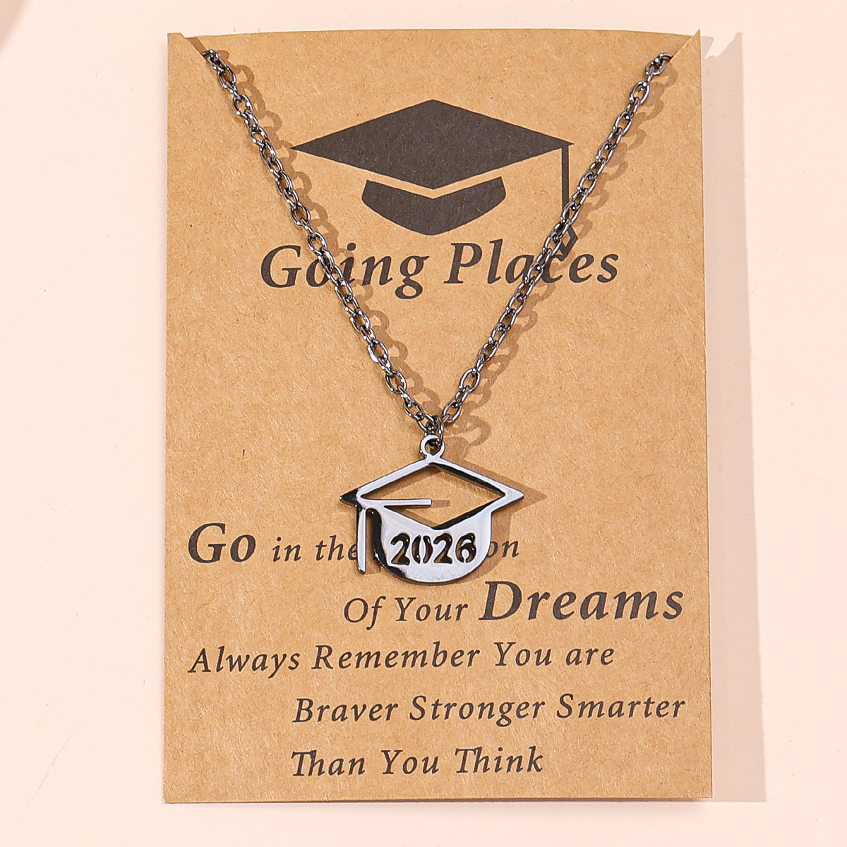 Graduation Stainless Steel Doctorial Hat Memorial Necklaces