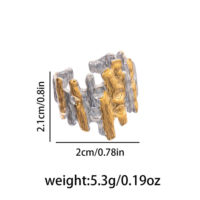 Open Personality Special Interest Light Luxury Retro Style High-grade Decorative Rings