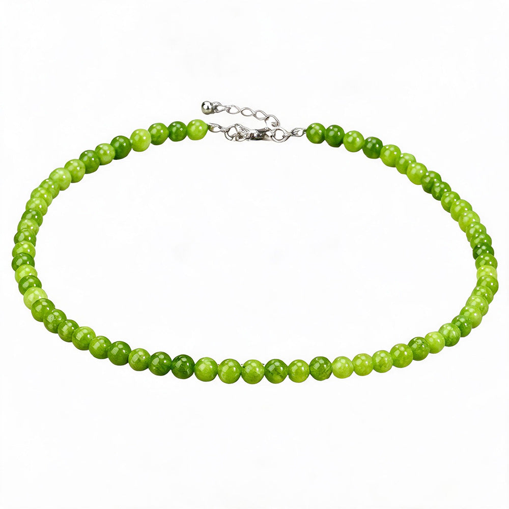 Women's Bohemian Colorful Natural Stone Beaded Twin Necklace