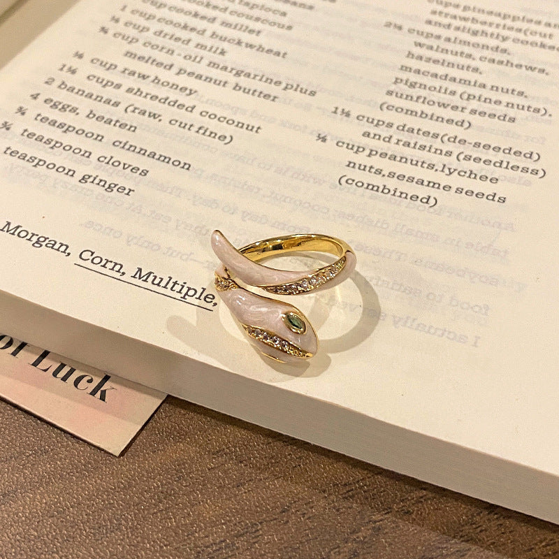 Glaze Dipping Spring Clothes Warm Rhyme White Decorative Rings