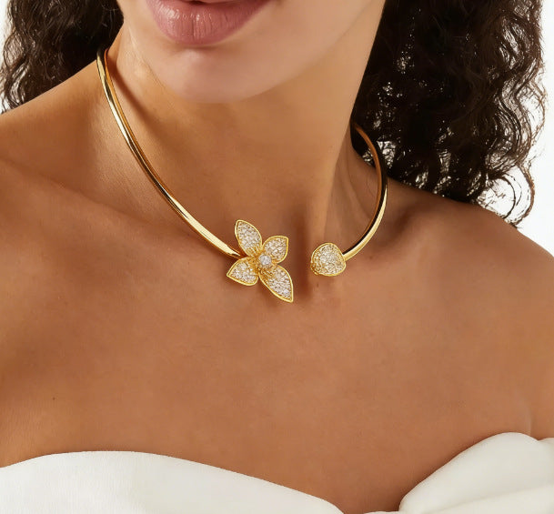 Women's Diamond Open High-grade Party Fashion Alloy Collar