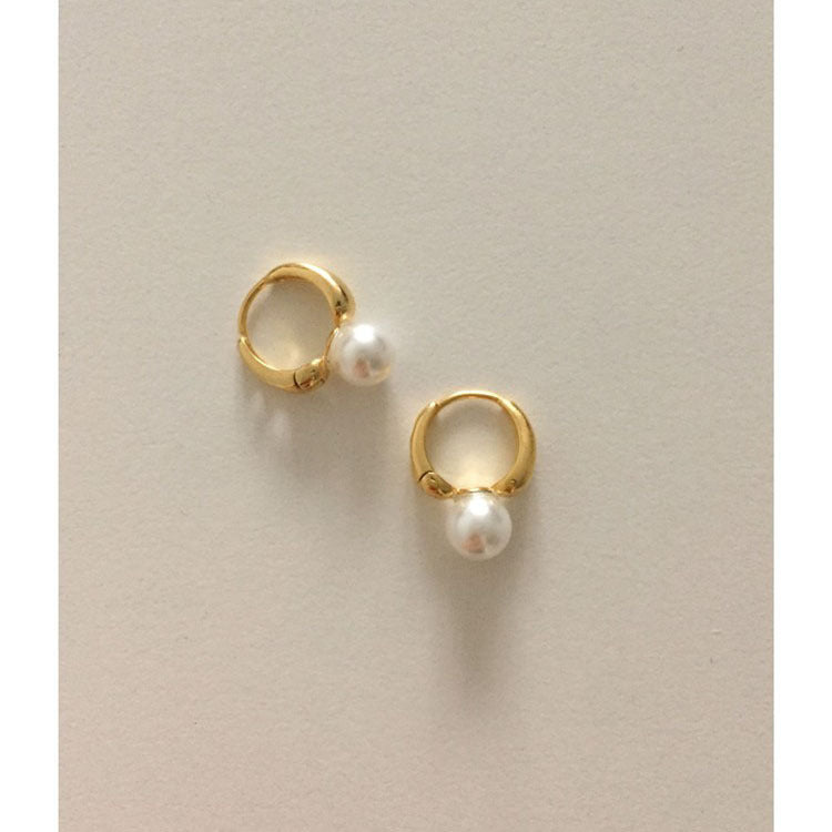 Women's French Style Retro Elegant Pearl High-grade Simple Earrings