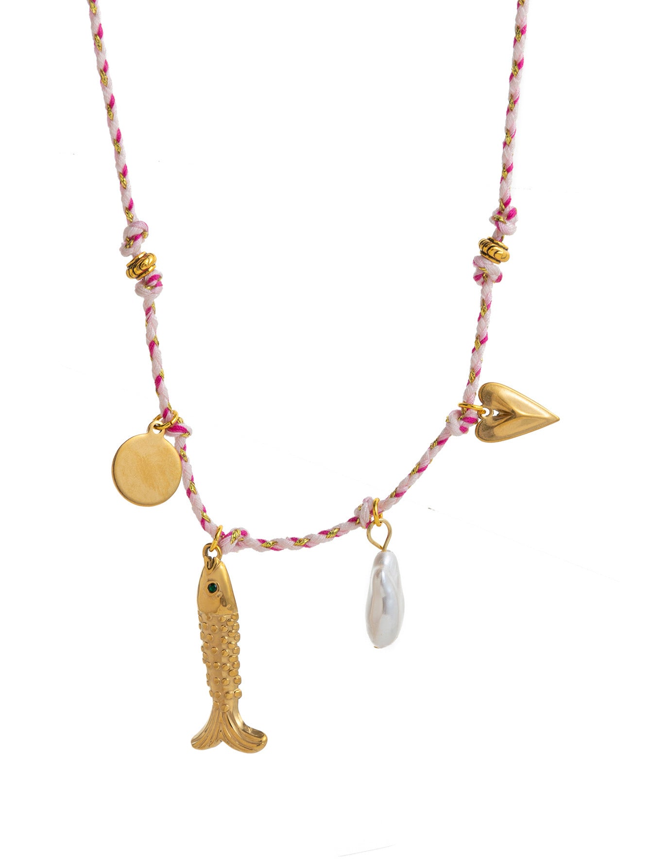 Colorful Ropes Summer Turtle Pearl Pepper Starfish Elephant Necklace