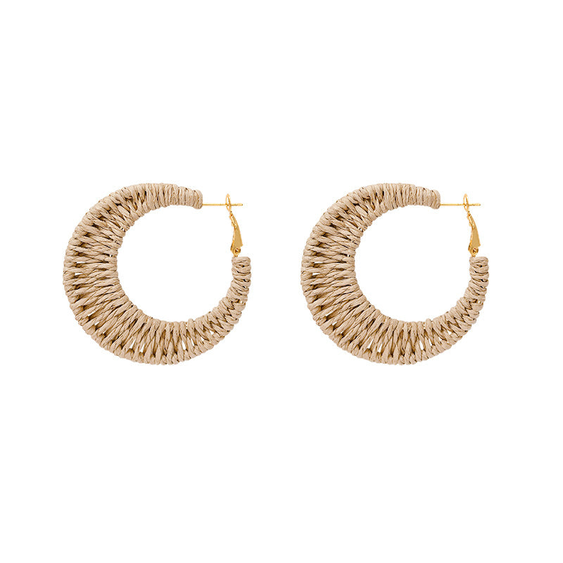 Women's Vintage Bamboo Special Interest Light Luxury High-grade High-key Dignified Vacation Earrings