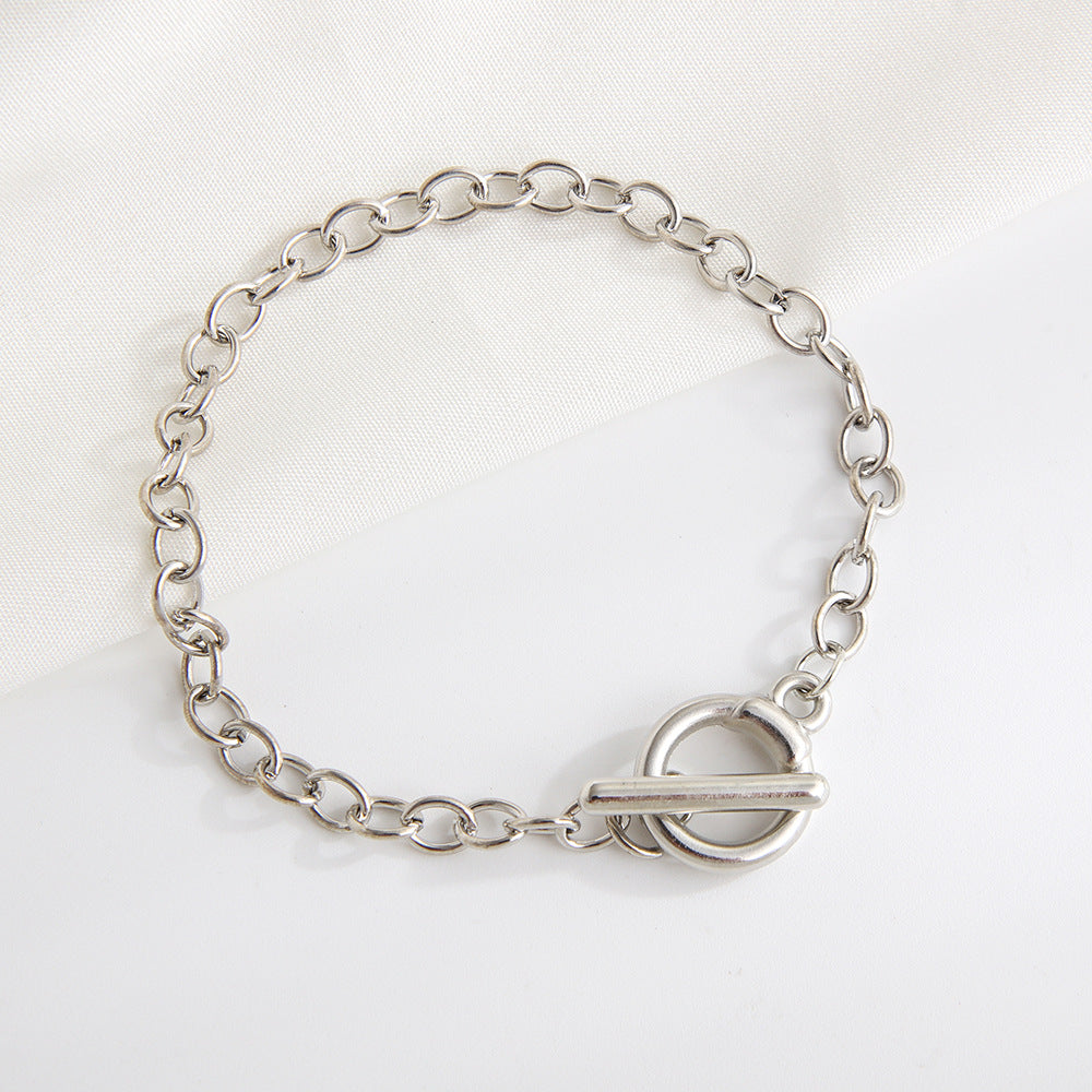 Women's Fashion Geometry Pattern Buckle Round Metal For Bracelet