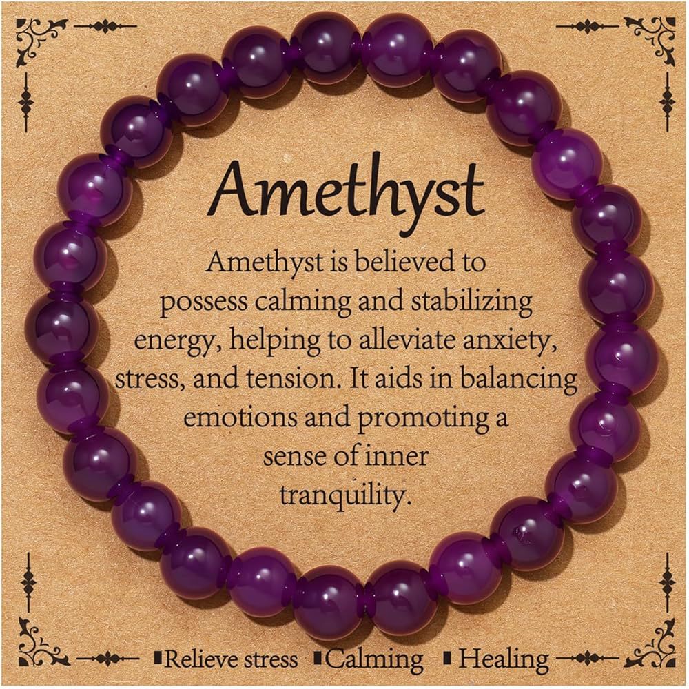 Natural Stone Amethyst Citrine Triple Protective Bracelets