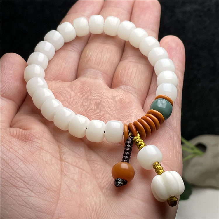 Women's & Men's Bodhi Root Seed Prayer Beads Single Circle Bracelet