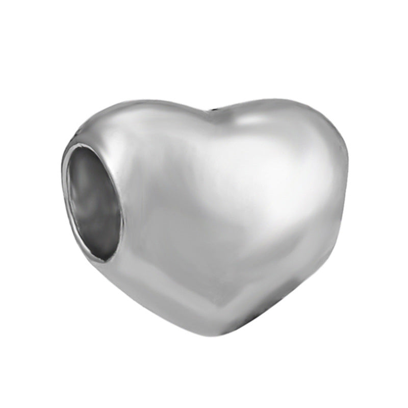 Alloy Large Hole Beads Hollowed Heart Shape Jewelry Accessories