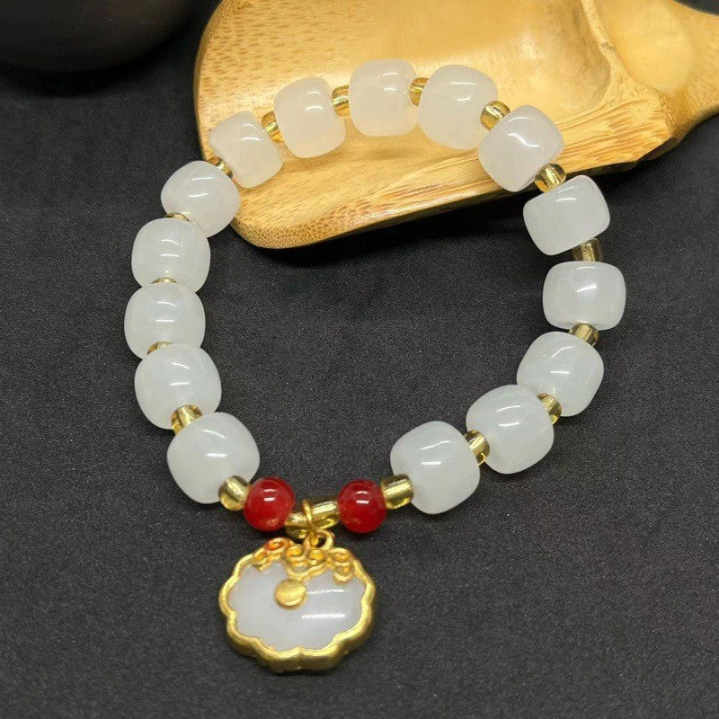 Camellia Little Daisy Crystal Girlfriends Color Glass Chipping Bracelet