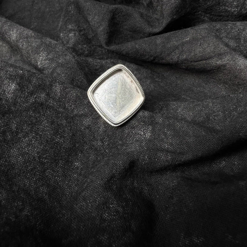 Distressed Ethnic Style Handmade Old Sier Miao Ring