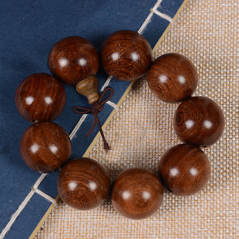 Golden Sandalwood Beads Ebony Wooden Bead Bracelet