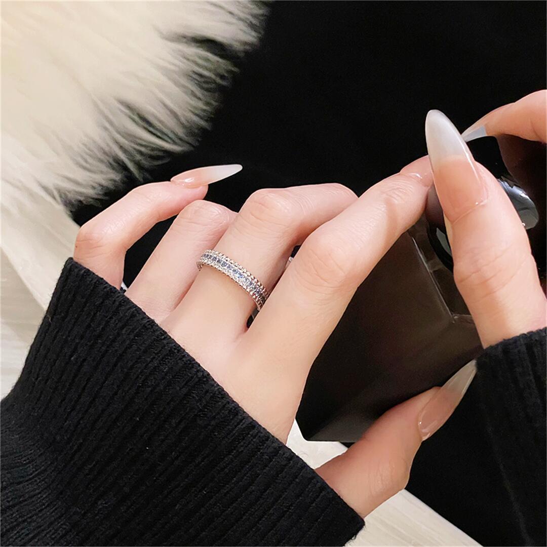 Simple Elegant Starry Bead Female Cool High Sense Ring