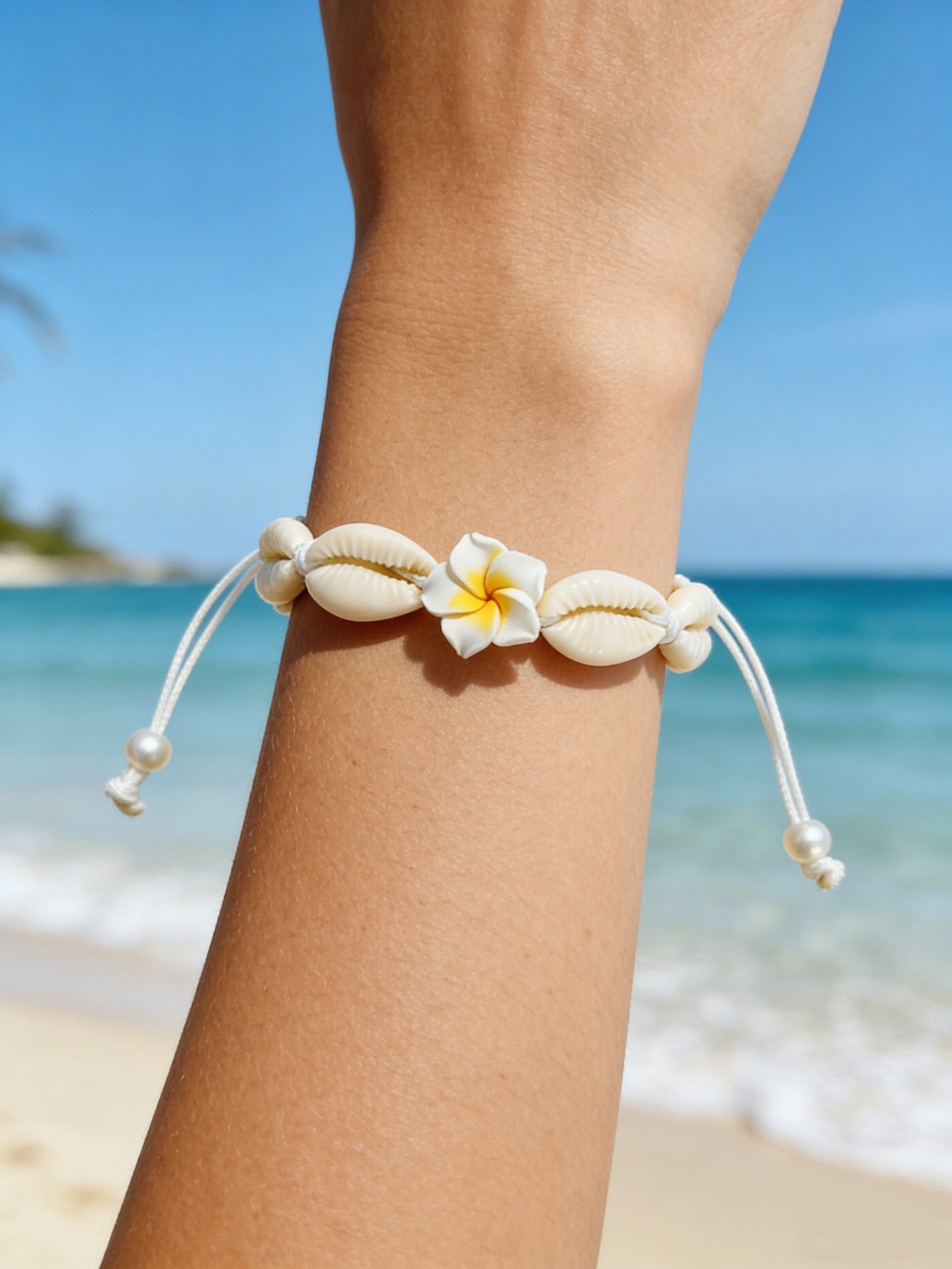 Beach Vacation Style Polymer Clay Bohemian Shell Hand-woven Navel Bracelets