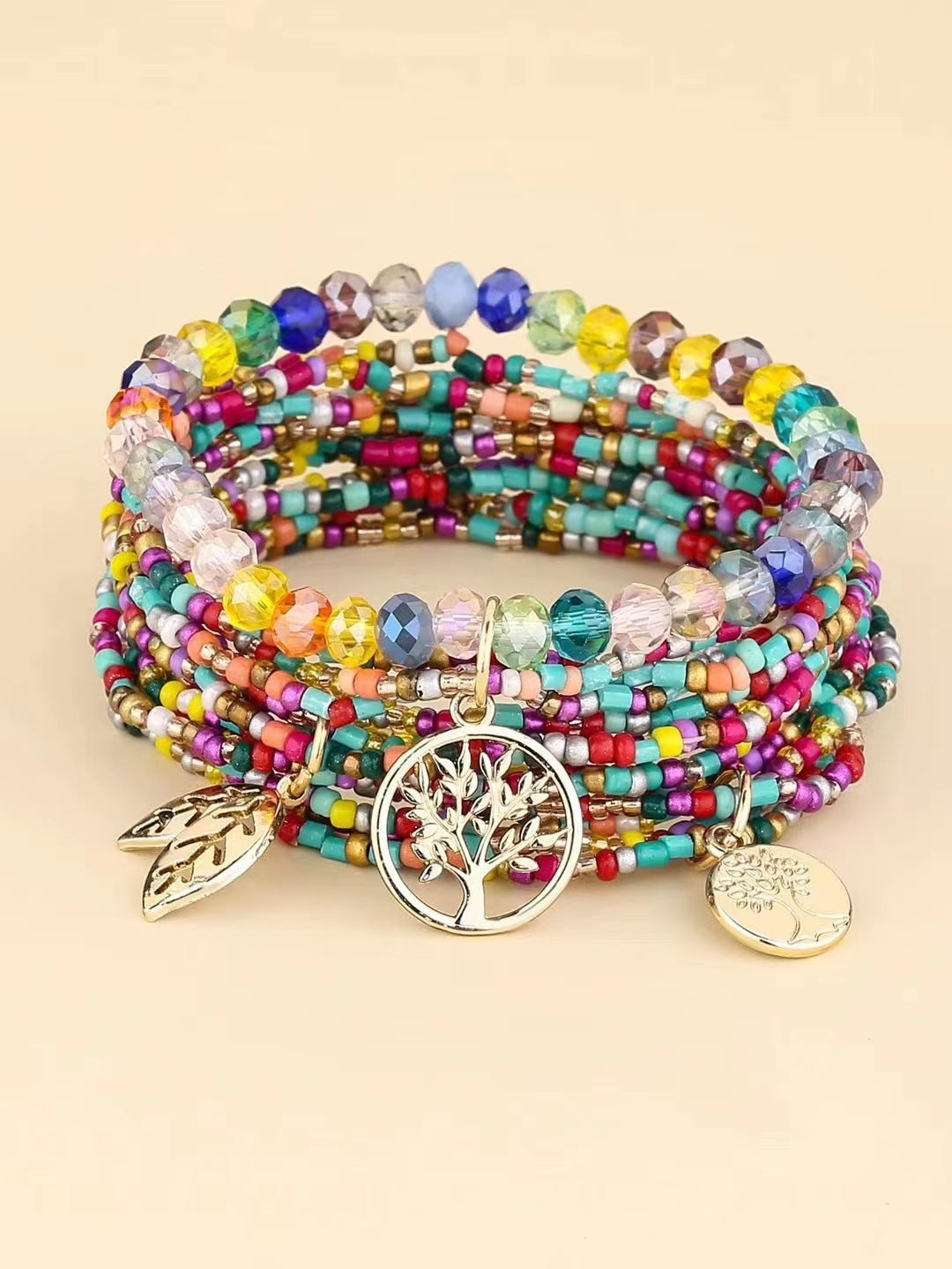 Bohemian Handmade Bead Tree Of Life Bracelet