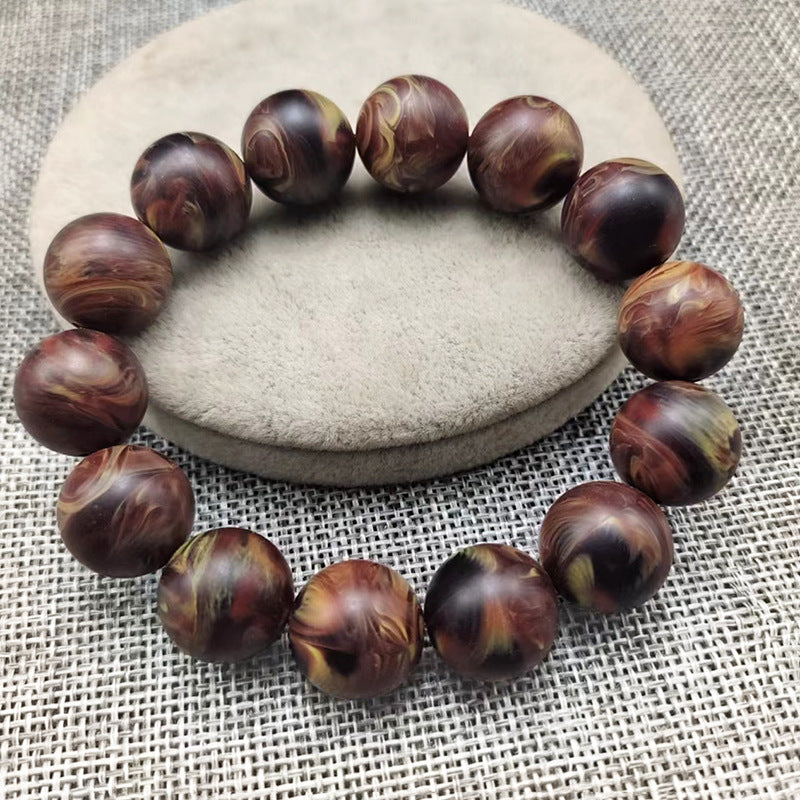 Women's & Men's Mobile Perfume Ambergris Amber Round Beads Aroma Buddha Bracelet
