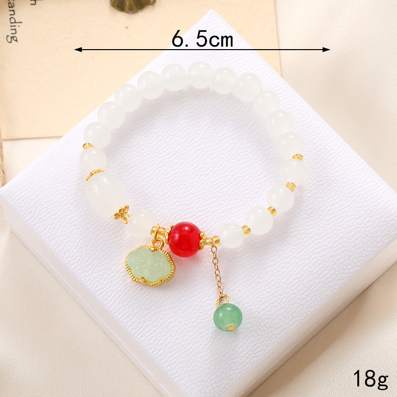 Graceful Crystal Super Moonstone Couple Girlfriends Bracelet