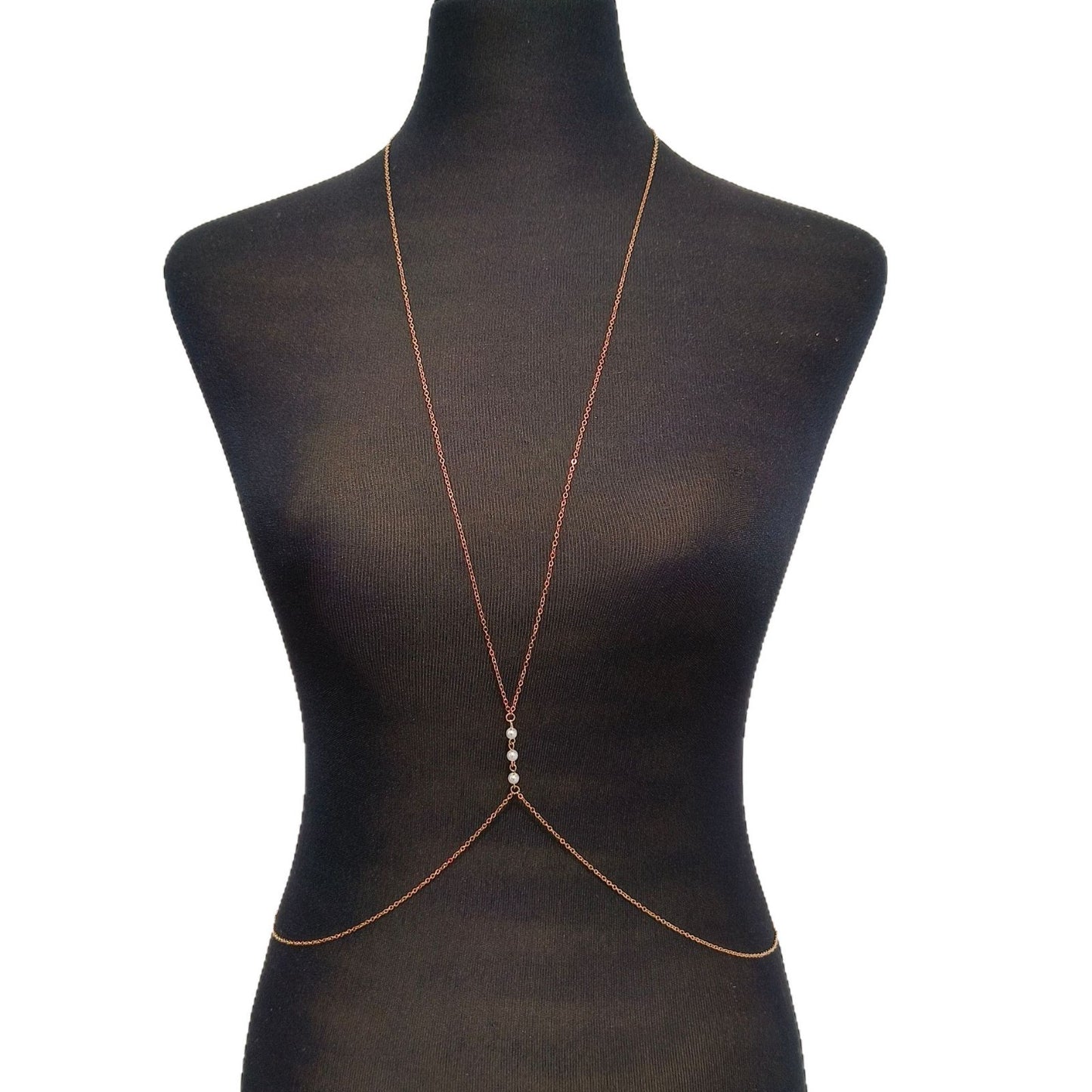 Women's Simple Chest Sexy Pearl Chain Body Necklaces