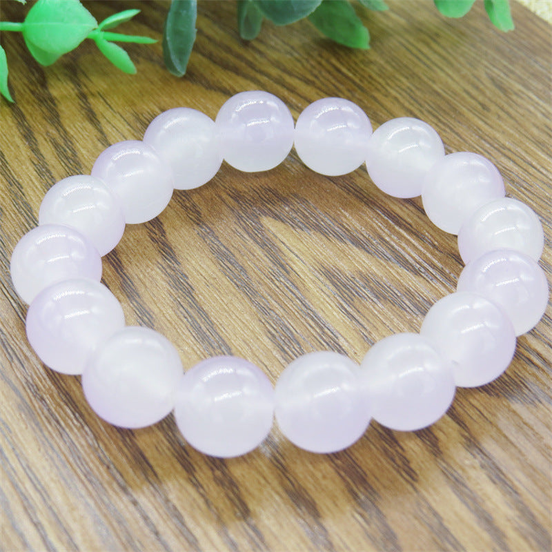 Transparent Pink White Jade Pliable Temperament Bracelets