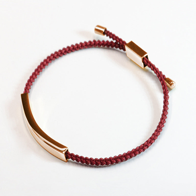 Steel Engraved Hollow Tube Couple Adjustable Inspirational Bracelets