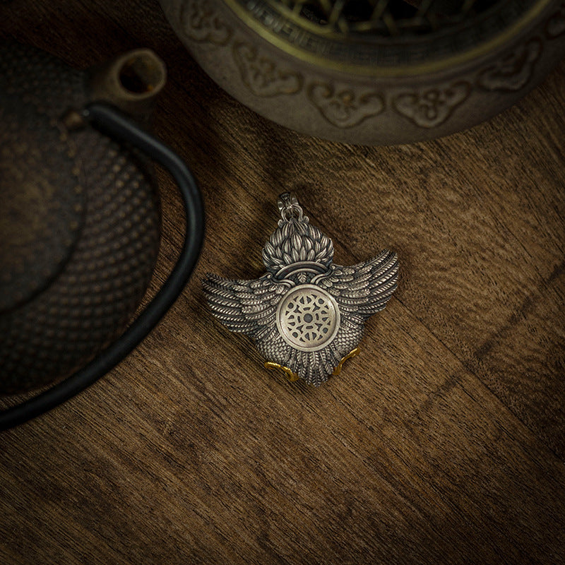 Golden Wing Bird Imitation Copper Sier Plated Necklace
