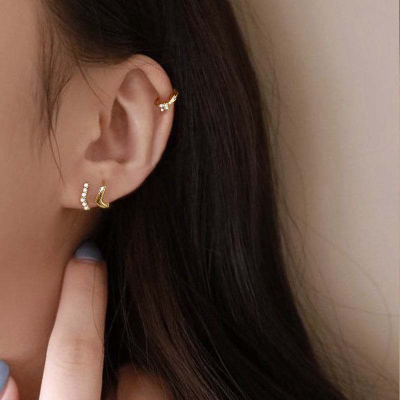 Women's Design Sense Temperamental Niche Small Bone Stud Earrings