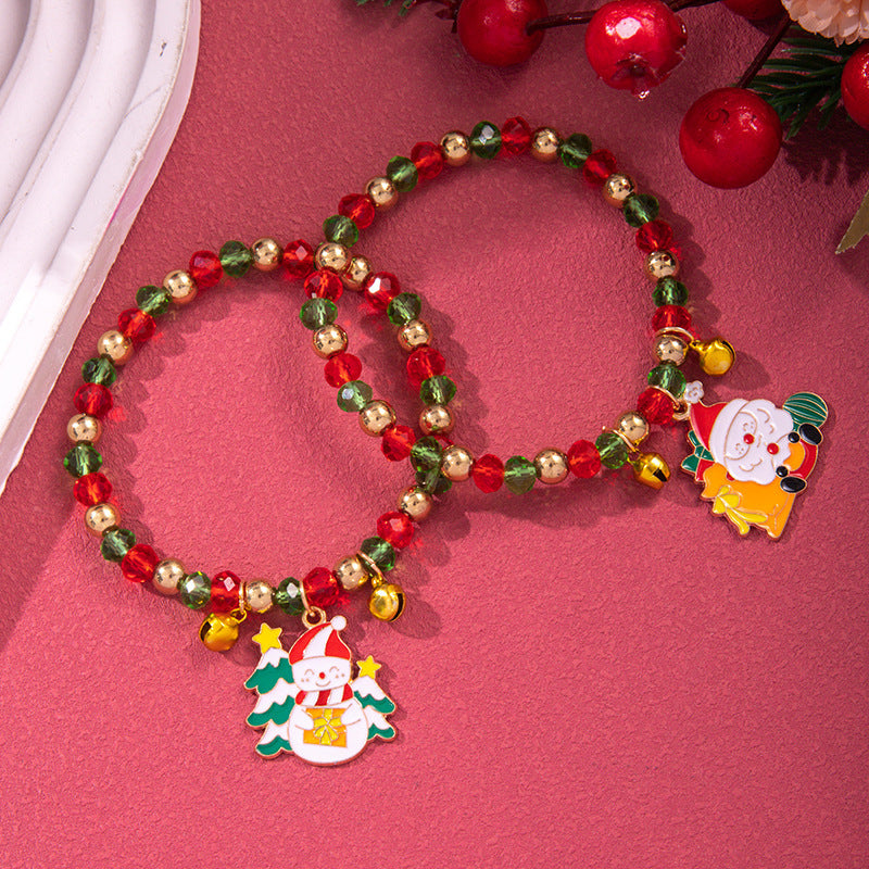 Clay Crystal Stacked Band Suit Santa Bracelets