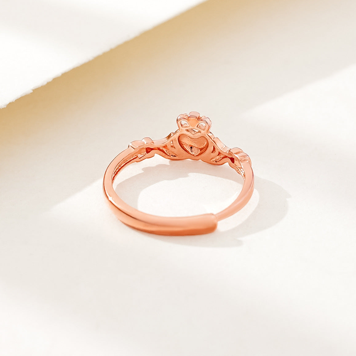 Heart-shaped Female Special Interest Light Luxury Opening Fashion Ring