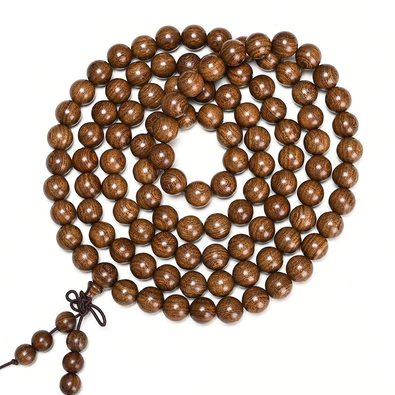 Women's & Men's Golden Sandalwood Submerged Buddha Beads Stall Bracelets