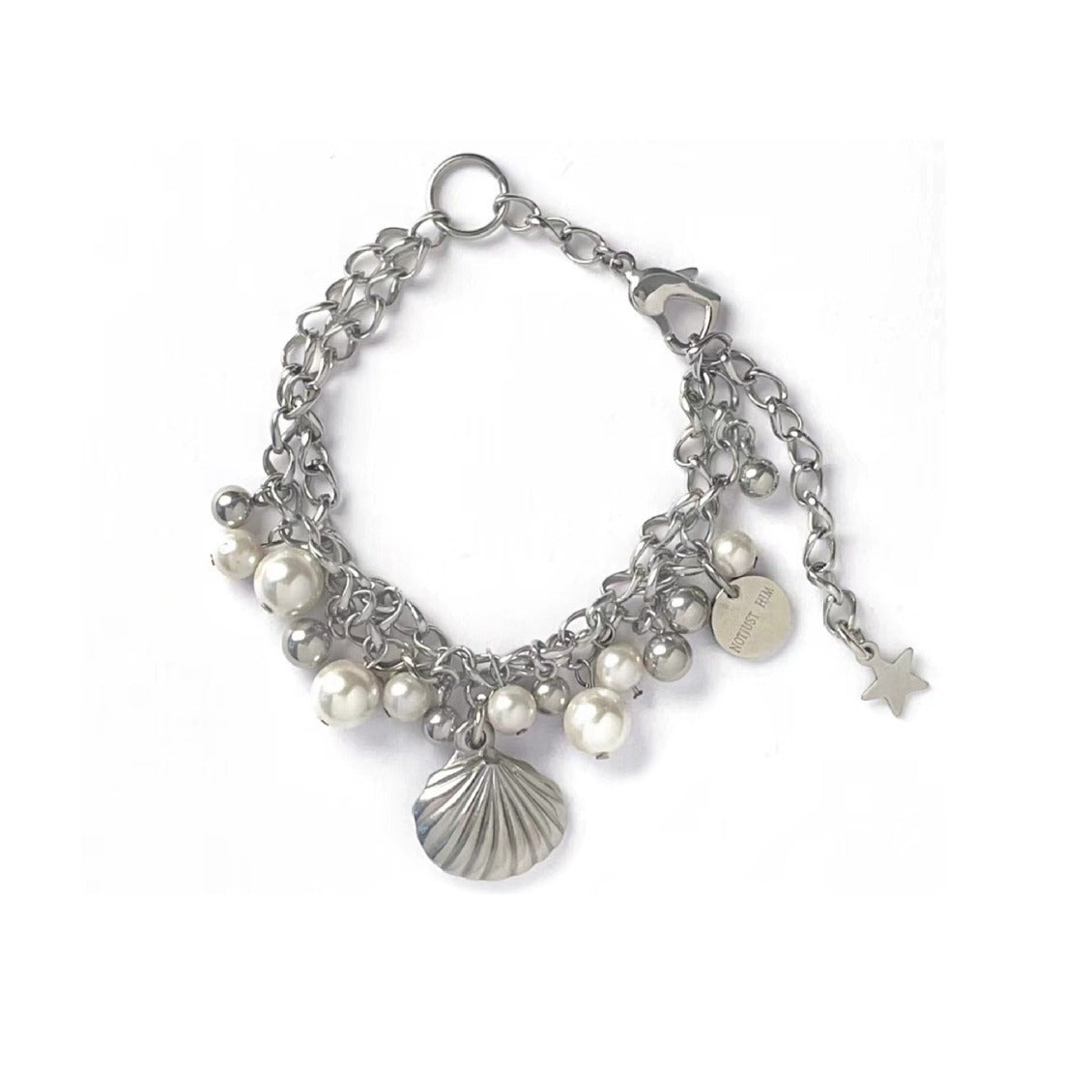 Seaside Overture Shell Pearls Titanium Steel Pendants