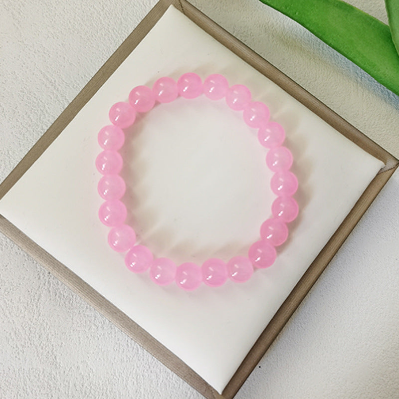 Li Gradient Ice Transparent Two-color Glass Pliable Temperament Hand Bracelets