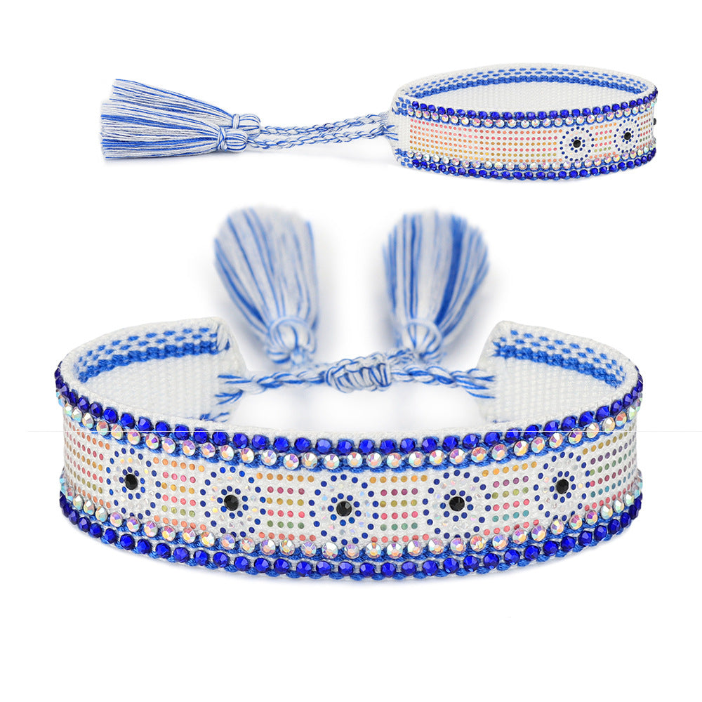 Female Blue Eyes Creative Hand Rope Bracelets