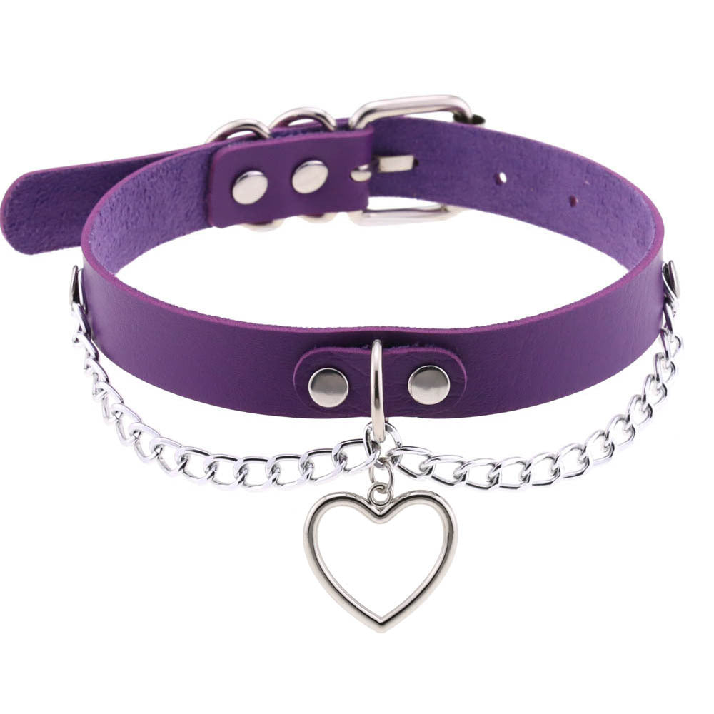 Heart-shaped Clavicle Classic Peach Heart Neck Band Collar