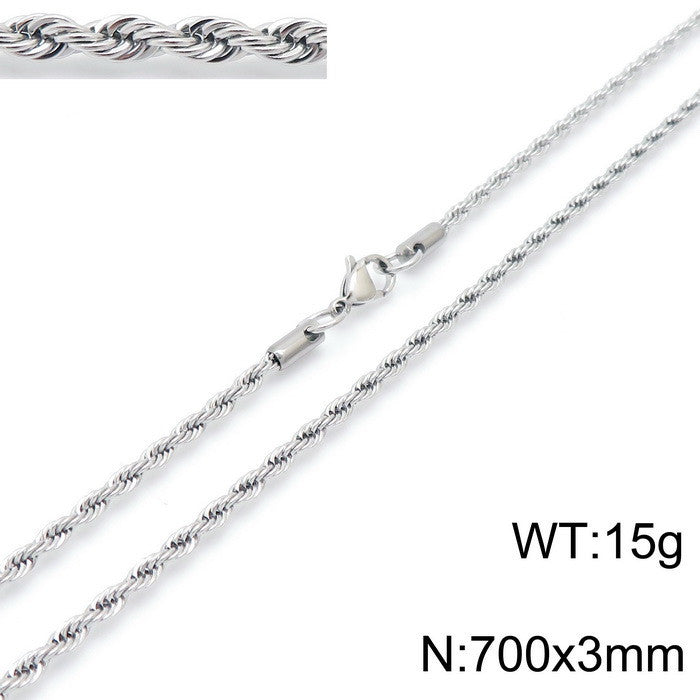 Women's & Men's Thick Thin Clavicle Chain Accessories Rock Necklaces