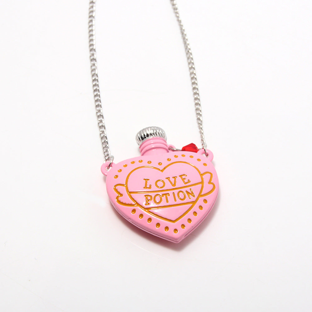 Poison Small Bottle Metal Fashion Couple Valentine's Necklace