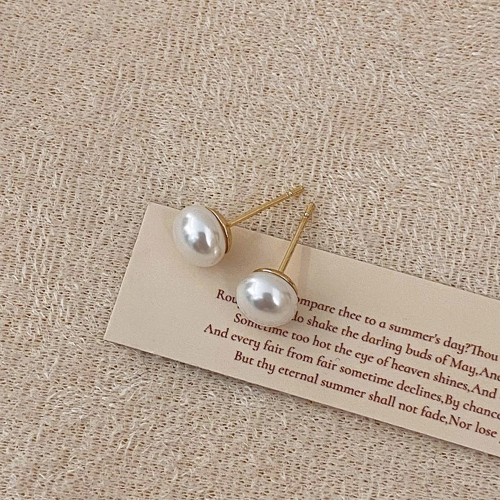 Women's Retro Steamed Bread Pearl For Niche Design Advanced Earrings