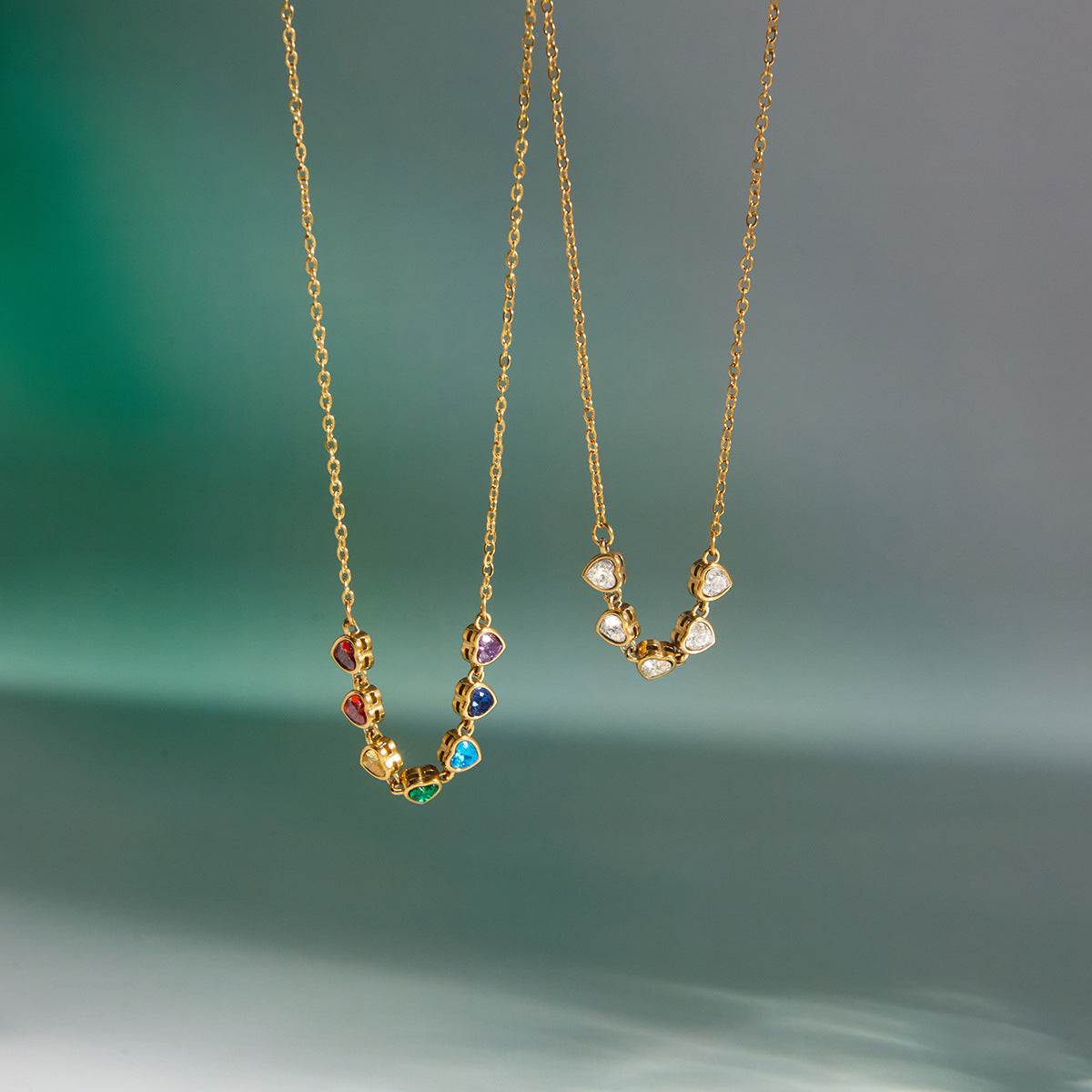 Holiday Titanium Steel Color Zircon Light Luxury Minority Clavicle Necklace