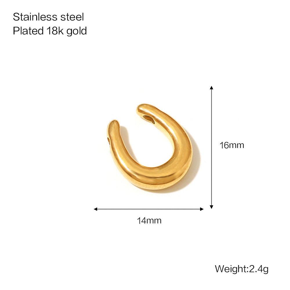 Versatile Women's Stainless Steel Gold-plated Bow Jewelry Accessories