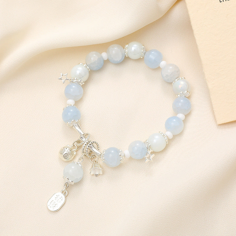 Graceful Crystal Super Moonstone Couple Girlfriends Bracelet