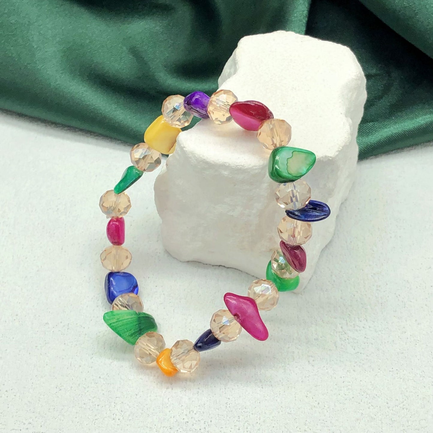 Colorful Dopamine Shell Simple Fresh Elastic String Various Bracelet