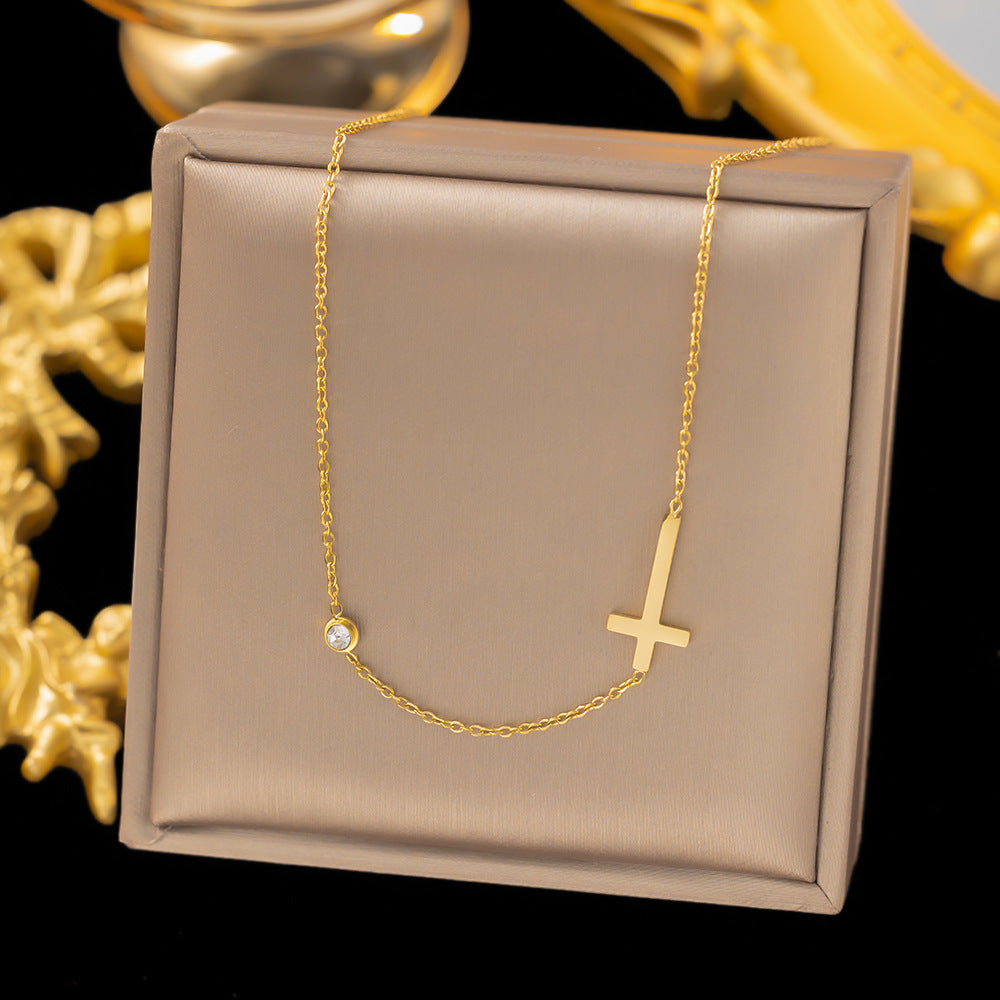 Steel No Fading Light Luxury Minority Design Sense Exquisite Necklace