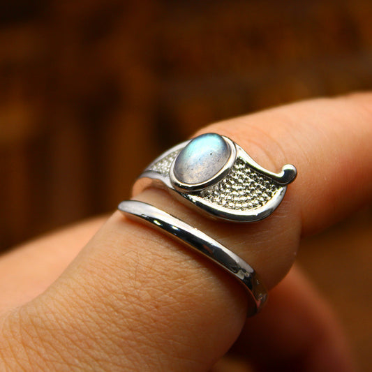 Eye Of Sea Gold Lucky Blue Treasure Ring