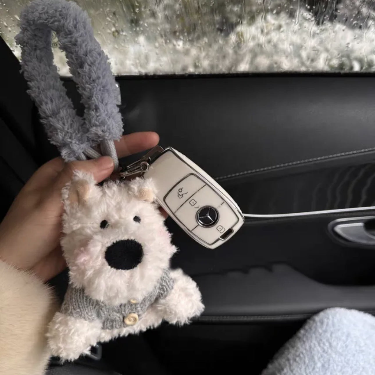 Highland Scrawled Puppy Plush Doll Backpack Cute Hanging Ornaments