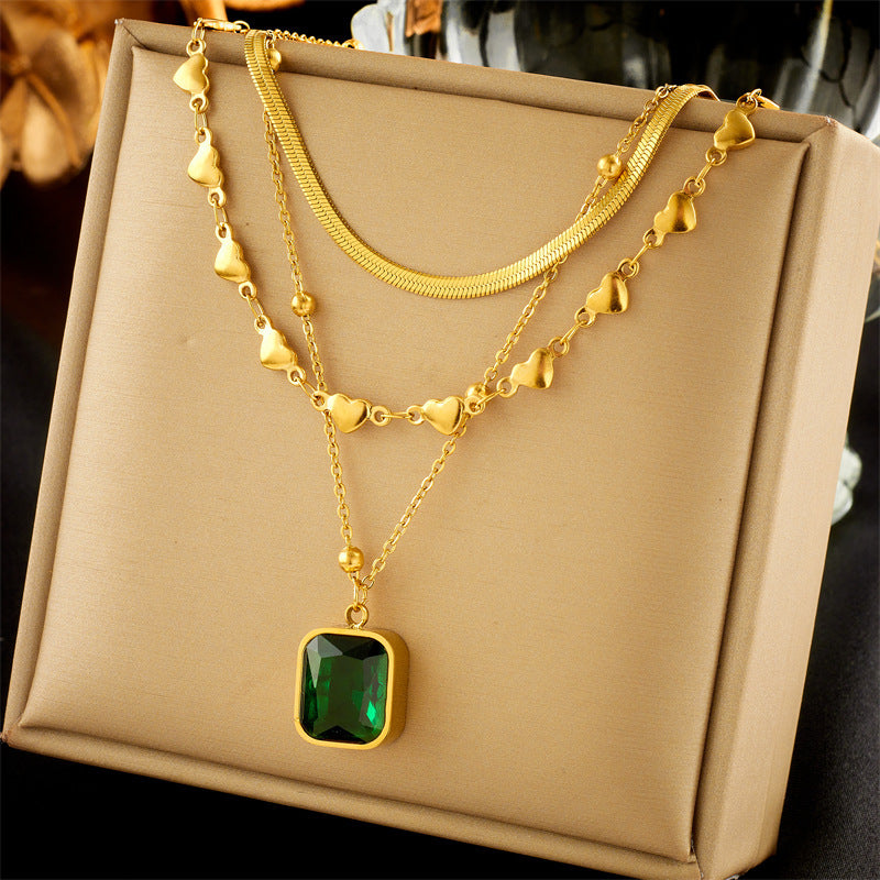 Women's Sun Cross Stainless Steel Fashion Personality Design Necklace